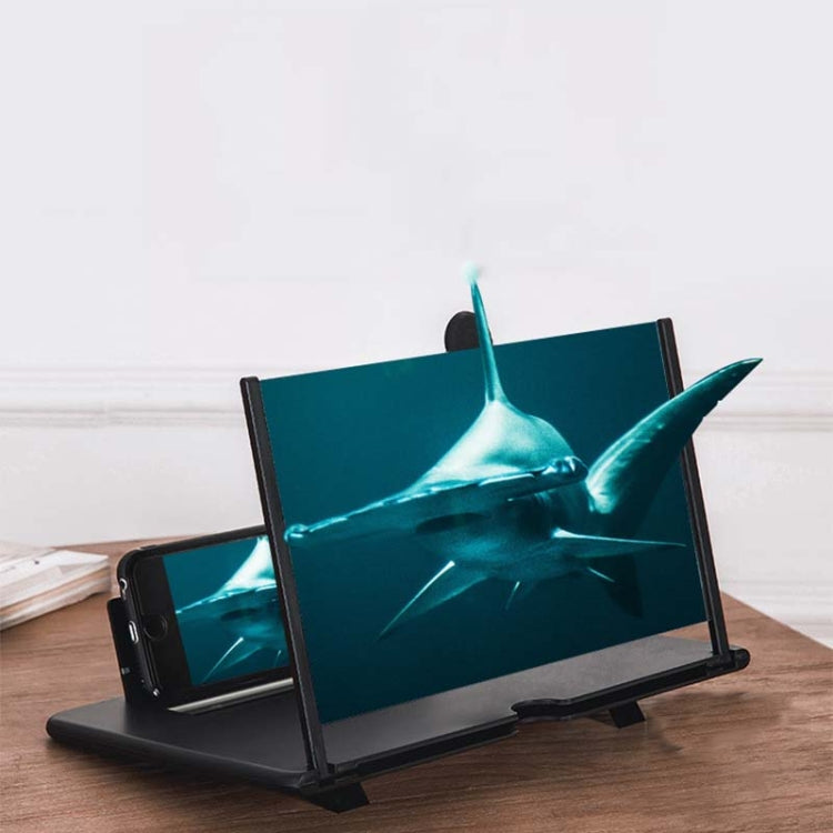 Pull-out Mobile Phone Screen Magnifier 3D Video Desktop Mobile Phone Holder, Size:10 inch(Black) - Screen Magnifier by PMC TechLife | Online Shopping South Africa | PMC TechLife