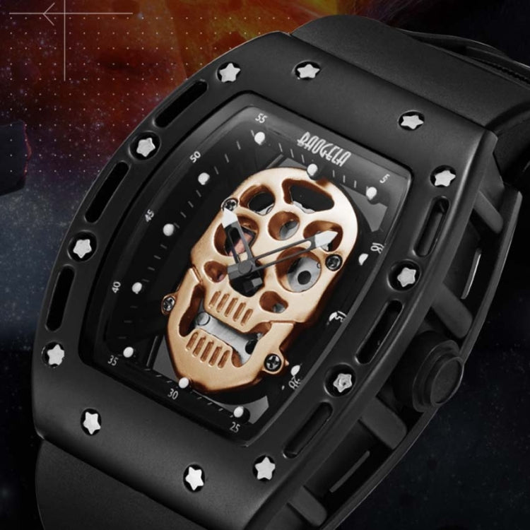 BAOGELA 1612 Skull Silicone Mens Watch Waterproof Sports Quartz Watch(Steel Shell White Skull) - Silicone Strap Watches by BAOGELA | Online Shopping South Africa | PMC Jewellery | Buy Now Pay Later Mobicred