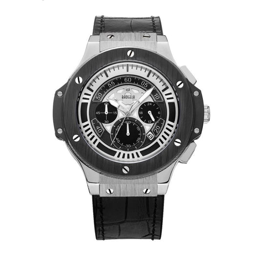 BAOGELA 1910 Multifunction Watch Outdoor Sports Calendar Quartz Mens Watch(Silver Shell) - Sport Watches by BAOGELA | Online Shopping South Africa | PMC Jewellery | Buy Now Pay Later Mobicred