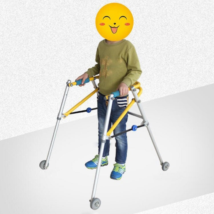 Directional Four-wheel Walker With Cerebral Palsy Children Rehabilitation Training Equipment Walker Standing Frame, Specification: 4071 Extra Large(Foggy Silver) - Mobility Aids by PMC Jewellery | Online Shopping South Africa | PMC Jewellery