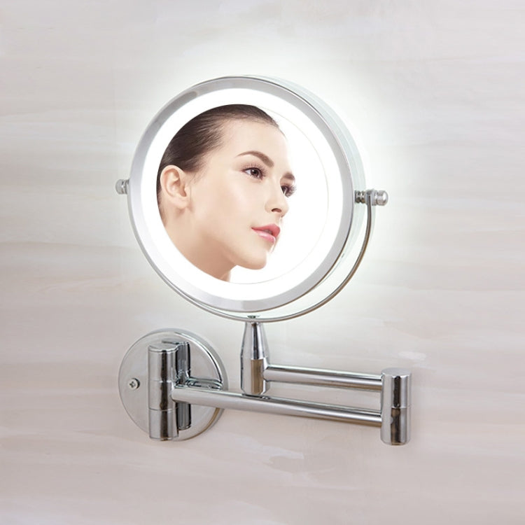 Bathroom Wall-mounted Retractable LED Makeup Mirror With Lamp Mirror HD Double-sided Beauty Mirror - Mirror by PMC Jewellery | Online Shopping South Africa | PMC Jewellery