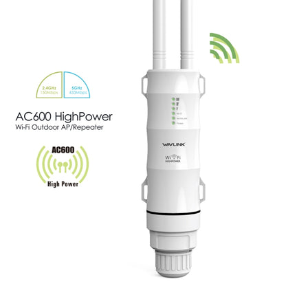 WAVLINK AC600 AP 2.4G/5G Dual Frequency Outdoor High Power Repeater, Pulg Type:UK Plug - Wireless Routers by WAVLINK | Online Shopping South Africa | PMC Jewellery | Buy Now Pay Later Mobicred