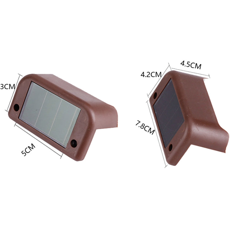 Solar Railing Light Staircase Light Outdoor Waterproof LED Step Light Garden Decoration Landscape Light, Warm White Light(Black) - free shipping - PMC TechLife - Order now!
