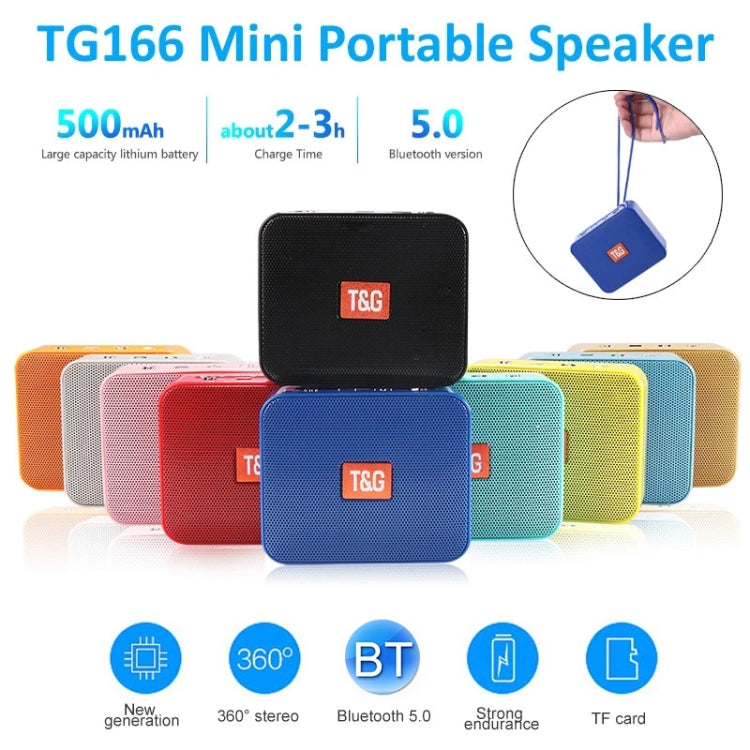 T&G TG166 Color Portable Wireless Bluetooth Small Speaker(Pink) - Mini Speaker by T&G | Online Shopping South Africa | PMC Jewellery | Buy Now Pay Later Mobicred