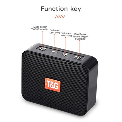 T&G TG166 Color Portable Wireless Bluetooth Small Speaker(Black) - Mini Speaker by T&G | Online Shopping South Africa | PMC Jewellery | Buy Now Pay Later Mobicred