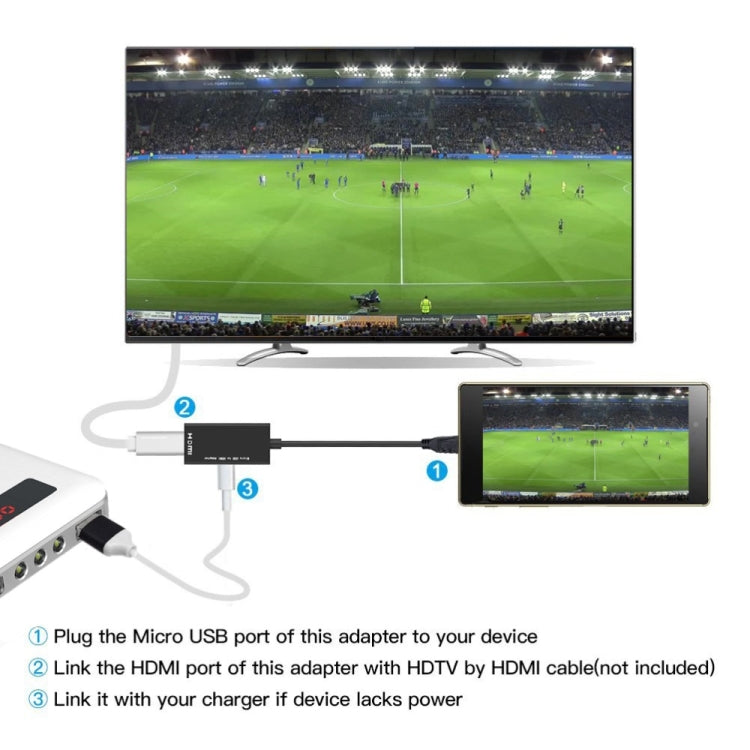 Micro USB To HDMI Female Adapter Cable 1080P HD for MHL Device HDTV Adapters For Samsung / Huawei - Audio Adapter by PMC Jewellery | Online Shopping South Africa | PMC Jewellery