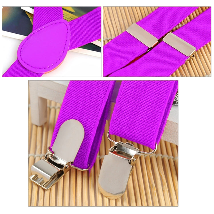 Candy-colored Stretch Polyester Adjustable Shoulder Strap Clip(Purple) - Belts by PMC Jewellery | Online Shopping South Africa | PMC Jewellery