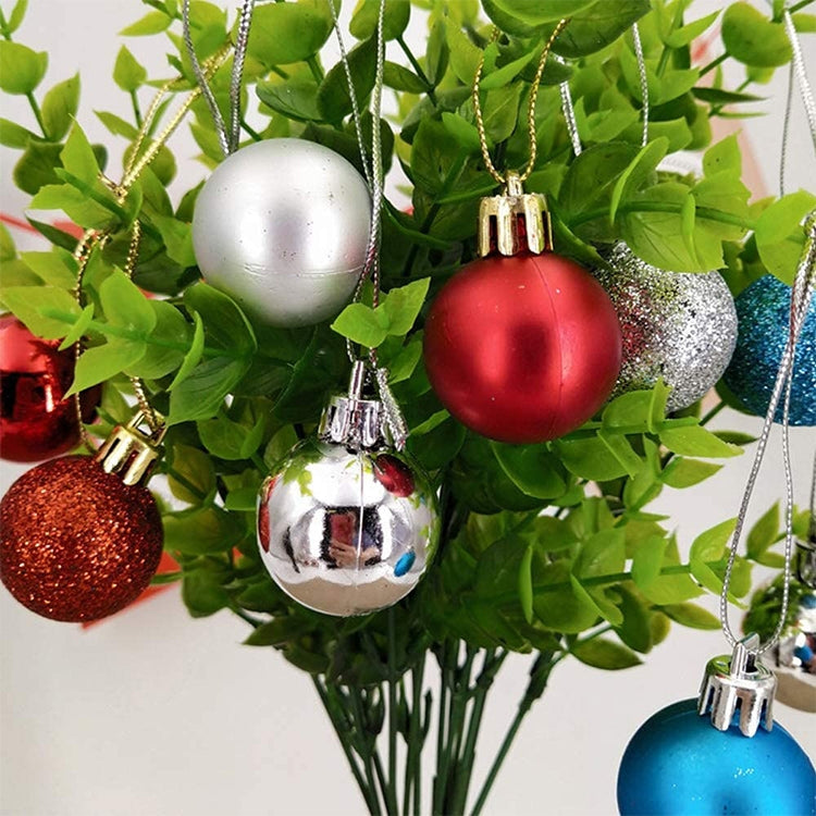 1 Box 3cm Home Christmas Tree Decor Ball Bauble Hanging Xmas Party Ornament Decorations(blue) - Ornaments by PMC Jewellery | Online Shopping South Africa | PMC Jewellery