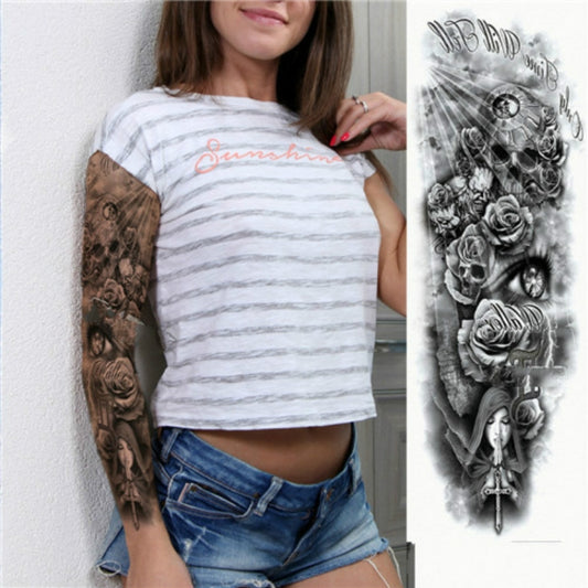 2 PCS Large Arm Sleeve Waterproof Temporary Tattoo Sticker(TQB-002) - Sticker by PMC Jewellery | Online Shopping South Africa | PMC Jewellery