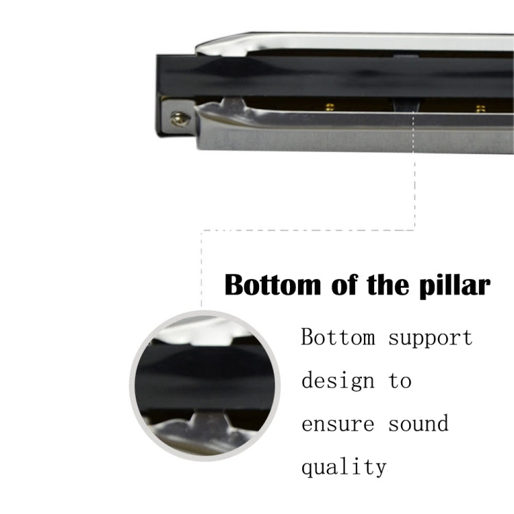 Swan 10 Holes Full-scale Bruce Harmonica Beginner Children Adult Students Playing Musical Instruments - Wind Instruments by PMC Jewellery | Online Shopping South Africa | PMC Jewellery