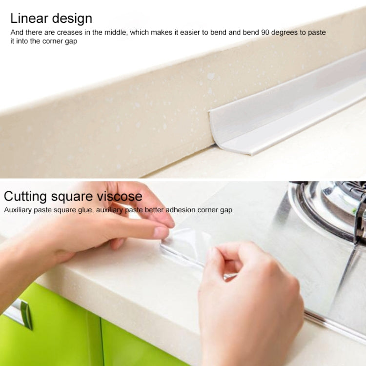 Durable PVC Material Waterproof Mold Proof Adhesive Tape  Kitchen Bathroom Wall Sealing Tape, Width:2.2cm x 3.2m(Grey) - Adhesives & Sealers by PMC TechLife | Online Shopping South Africa | PMC TechLife | Buy Now Pay Later Mobicred