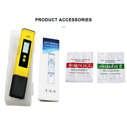 Portable High-precision PH Test Pen PH Acidity Meter PH Water Quality Detection Instrument(Yellow) - PH & Moisture Meter by PMC Jewellery | Online Shopping South Africa | PMC Jewellery