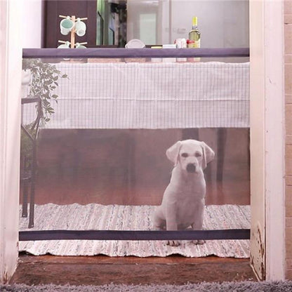 Dog Pet Fences Portable Folding Safe Protection Safety Door Magic Gate For Dogs Cat Pet, Size:110cm x72cm(Beige) - Pet Screen Doors by PMC Jewellery | Online Shopping South Africa | PMC Jewellery