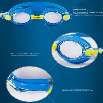 JIEJIA J2670 Silicone Swimming Goggles for Children(Blue) - Swimming Glasses by PMC Jewellery | Online Shopping South Africa | PMC Jewellery