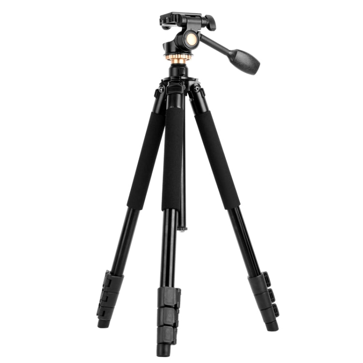 Q338 4-Section Folding Legs Live Broadcast Aluminum Alloy Tripod Mount With Three-dimensional Head - Tripods by PMC TechLife | Online Shopping South Africa | PMC TechLife