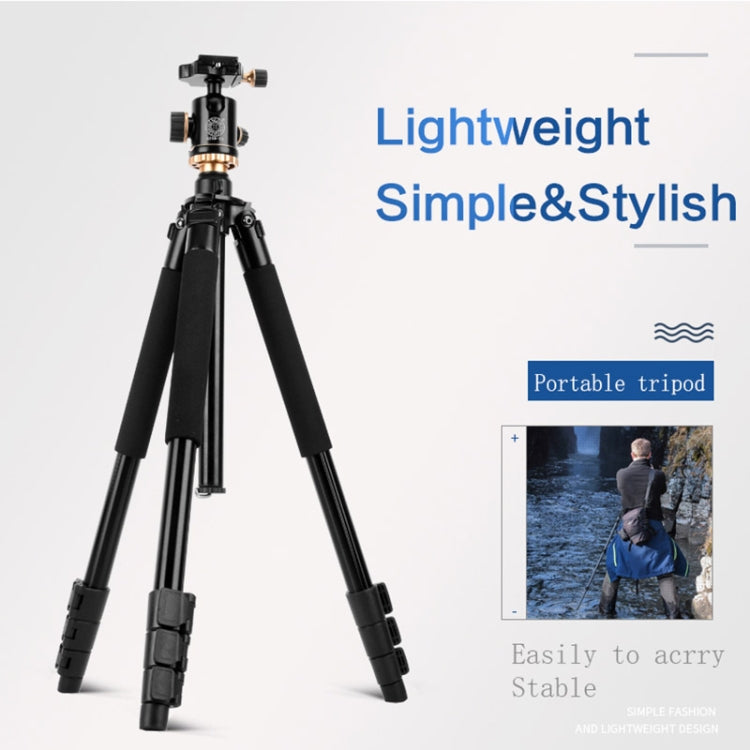 Q338 4-Section Folding Legs Live Broadcast Aluminum Alloy Tripod Mount With Three-dimensional Head - Tripods by PMC TechLife | Online Shopping South Africa | PMC TechLife