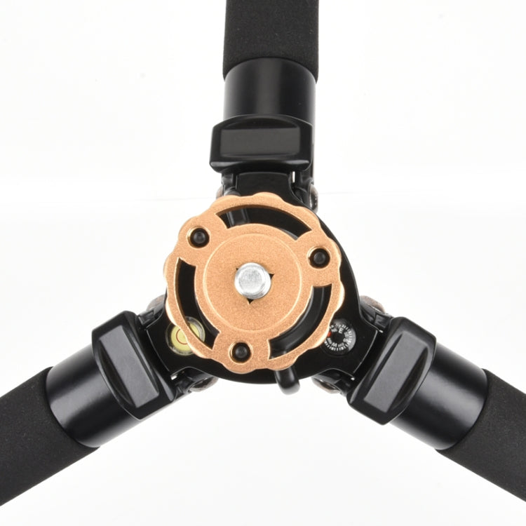 Q338 4-Section Folding Legs Live Broadcast Aluminum Alloy Tripod Mount With Three-dimensional Head - Tripods by PMC TechLife | Online Shopping South Africa | PMC TechLife