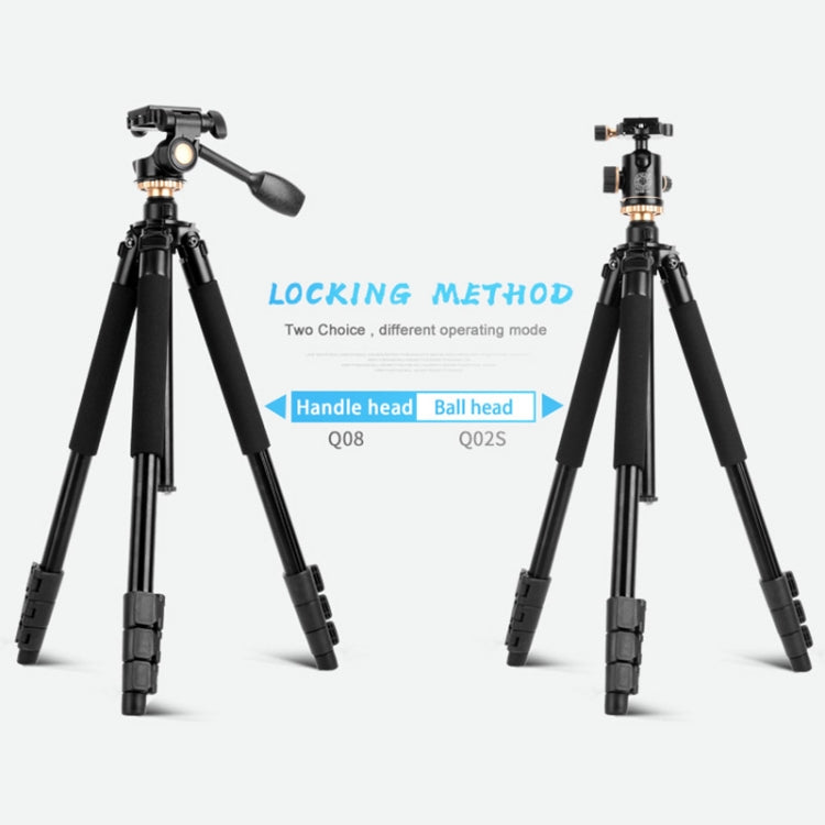 Q338 4-Section Folding Legs Live Broadcast Aluminum Alloy Tripod Mount With Three-dimensional Head - Tripods by PMC TechLife | Online Shopping South Africa | PMC TechLife