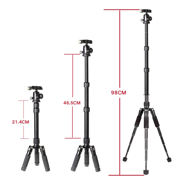 Xiletu FM5S-MINI 5-Section Folding Legs Mini Desktop Tripod Mount(Titanium) - Tripods by Xiletu | Online Shopping South Africa | PMC Jewellery | Buy Now Pay Later Mobicred