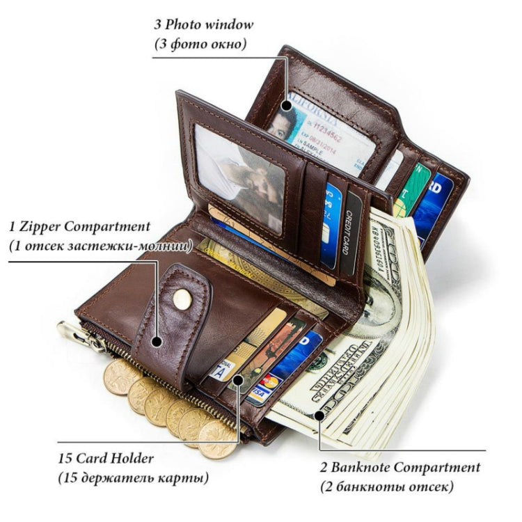 Men Leather Wallet Smart Bluetooth Antimagnetic RFID Anti-Lost Anti-Theft Multi-Function Coin Purse - free shipping - PMC TechLife - Order now!