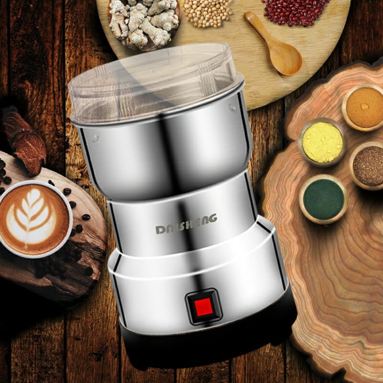 Daisheng Medicinal Material Grinder Powder Machine Household Small Stainless Steel Grinder, Specification:CN Plug(4 Leaf Blade) - Stirrer & Squeezer by PMC TechLife | Online Shopping South Africa | PMC TechLife