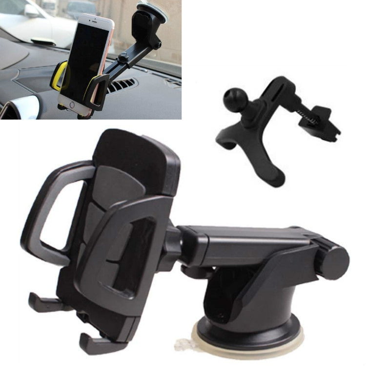 Car Phone Holder Car Air Outlet Mobile Phone Holder Suction Cup Navigation Instrument Panel General, Style:3 in 1(Gray) - Car Holders by PMC Jewellery | Online Shopping South Africa | PMC Jewellery