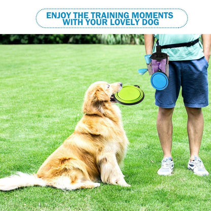 Pet Training Waist Bag With Belt Portable Outing Training Pet Snack Bag, Specification: Waist Bag+Folding Bowl - Pet Bags by PMC Jewellery | Online Shopping South Africa | PMC Jewellery