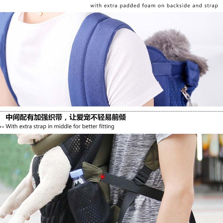 Doglemi Pet Outing Backpack Dog Shoulder Chest Bag Breathable Mesh Dog Cat Bag, Size:L(Gray) - free shipping - PMC TechLife - Order now!