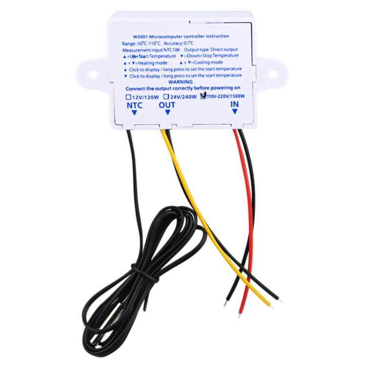 XH-W3001 Digital LED Temperature Controller Arduino Cooling Heating Switch Thermostat NTC Sensor 24V - Indoor Thermometer by PMC TechLife | Online Shopping South Africa | PMC TechLife