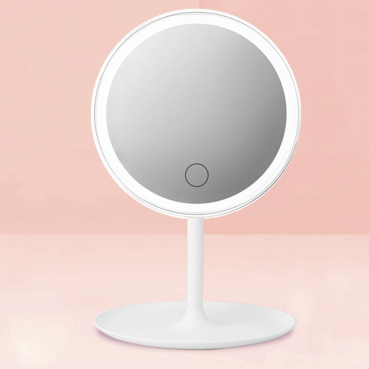 Make-Up Mirror With LED Light Fill Light Dormitory Desktop Dressing Small Mirror Girl Folding And Portable Mirror, Colour: White rechargeable Single Light - Mirror by PMC Jewellery | Online Shopping South Africa | PMC Jewellery