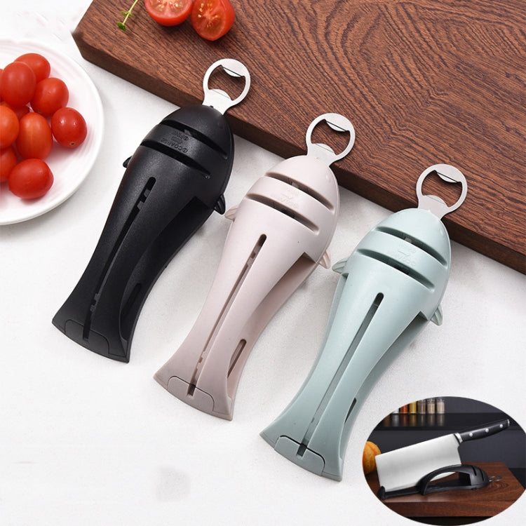 Multi-Function Fish Shape Knife Sharpener Tool Holder Diamond Tungsten Steel Knife Sharpener(Black) - Knife Sharpener by PMC TechLife | Online Shopping South Africa | PMC TechLife