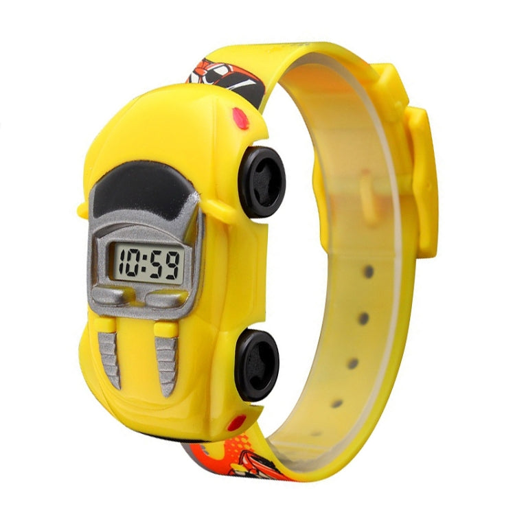 SKMEI 1241 Fashion Cute Cartoon Car Children Digital Watch(Yellow) - Cartoon Watches by SKMEI | Online Shopping South Africa | PMC Jewellery | Buy Now Pay Later Mobicred