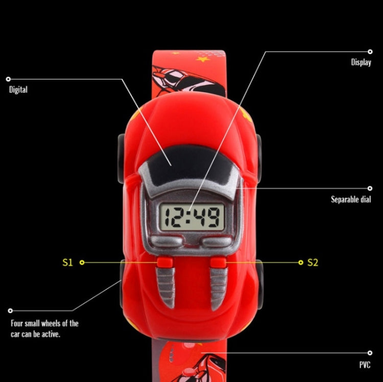 SKMEI 1241 Fashion Cute Cartoon Car Children Digital Watch(Light Blue) - Cartoon Watches by SKMEI | Online Shopping South Africa | PMC Jewellery | Buy Now Pay Later Mobicred