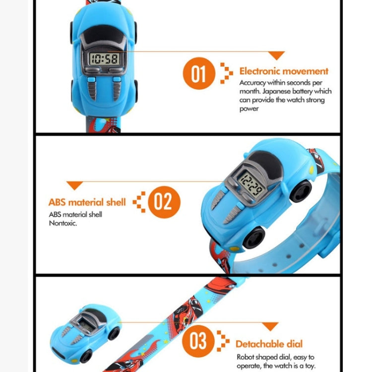 SKMEI 1241 Fashion Cute Cartoon Car Children Digital Watch(Light Blue) - Cartoon Watches by SKMEI | Online Shopping South Africa | PMC Jewellery | Buy Now Pay Later Mobicred