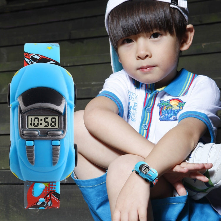 SKMEI 1241 Fashion Cute Cartoon Car Children Digital Watch(Light Blue) - Cartoon Watches by SKMEI | Online Shopping South Africa | PMC Jewellery | Buy Now Pay Later Mobicred