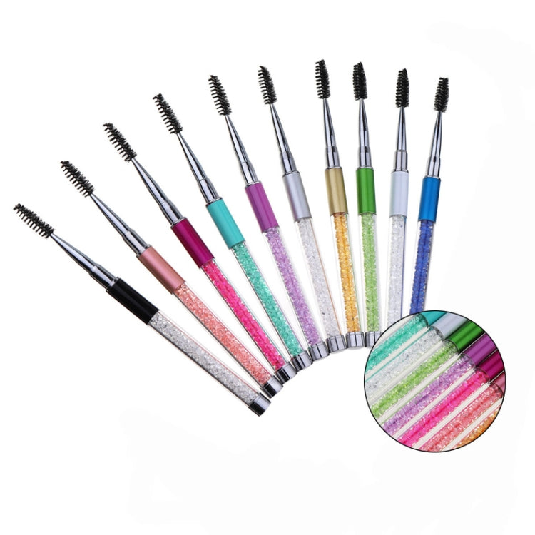 5 PCS Plastic Pole Eyelash Brush Rhinestone Pole With Pen Sleeve Spiral Eyelash Brush(Purple) - Eyes by PMC Jewellery | Online Shopping South Africa | PMC Jewellery