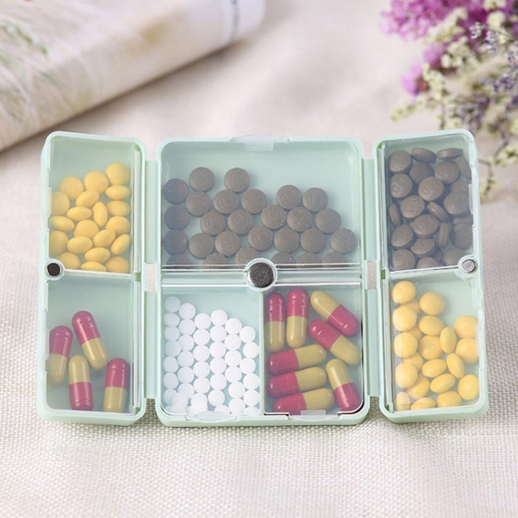 Folding Portable Sealed and Dispensing Small Pill Box(White) - Pill Boxes by PMC Jewellery | Online Shopping South Africa | PMC Jewellery