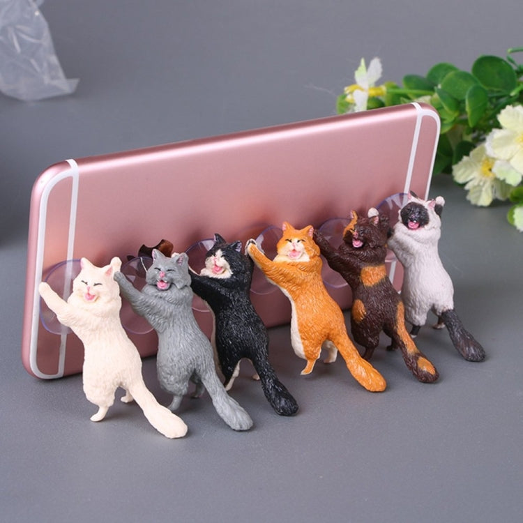 60 PCS Sucker Design Cute Cat Smartphone Holder(Gray) - Desktop Holder by PMC Jewellery | Online Shopping South Africa | PMC Jewellery