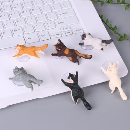 60 PCS Sucker Design Cute Cat Smartphone Holder(Gray) - Desktop Holder by PMC Jewellery | Online Shopping South Africa | PMC Jewellery