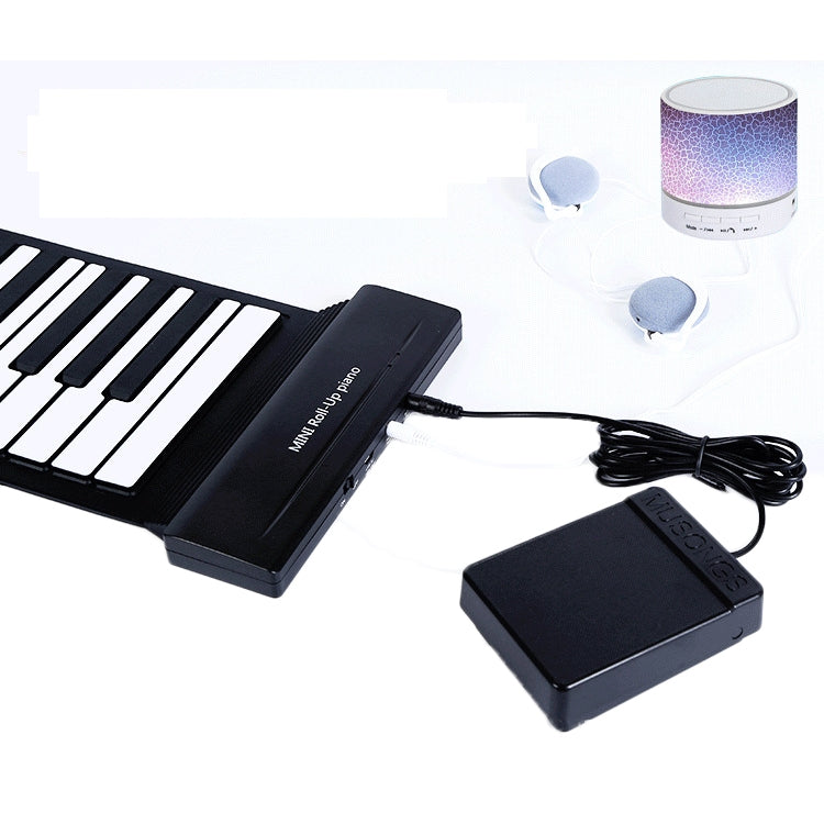 MIDI88 88-Key Hand-Rolled Foldable Piano Professional MIDI Soft Keyboard Simulated Practice Portable Electronic Piano(Black English) - Keyboard Instruments by PMC Jewellery | Online Shopping South Africa | PMC Jewellery