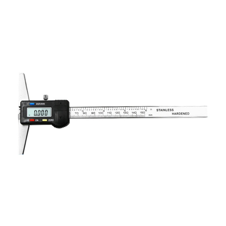 0-150mm Digital Display Depth Gauge Caliper Vernier Caliper Depth Measuring Ruler - Measuring Tools by PMC Jewellery | Online Shopping South Africa | PMC Jewellery