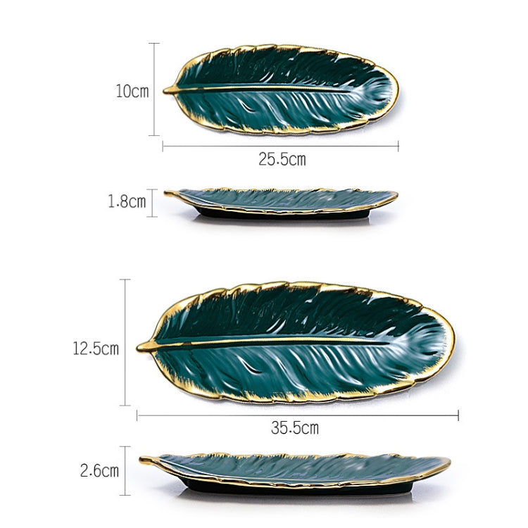 Phnom Penh Ceramic Dessert Plate Feather Plate Banana Leaf Fruit Dried Fruit Storage Tray, Size: Small (Matte  Black) - free shipping - PMC TechLife - Order now!
