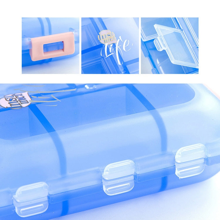 Mizi Small Pill Box Portable Dispensing Medicines Boxes, Colour: 10 Grid (Gray) - free shipping - PMC TechLife - Order now!