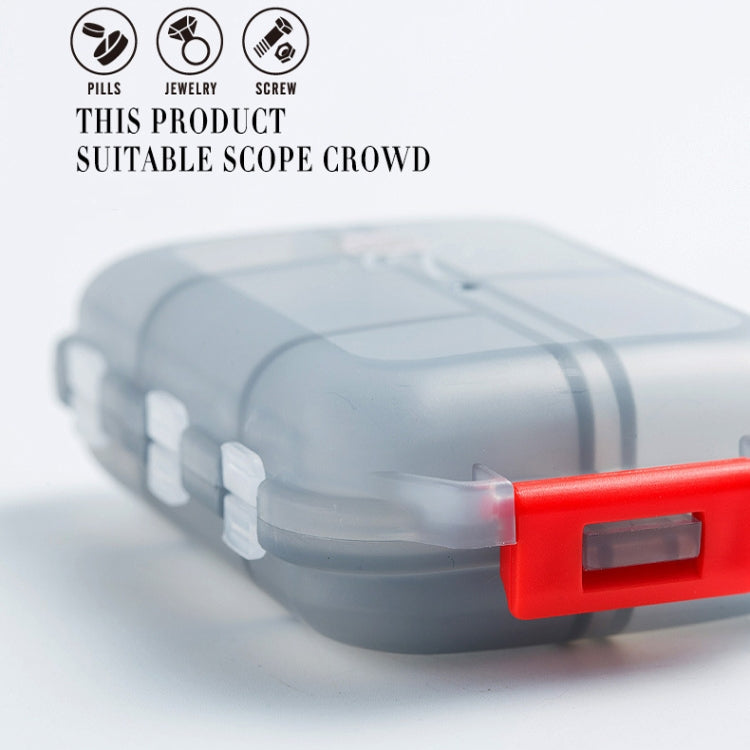 Mizi Small Pill Box Portable Dispensing Medicines Boxes, Colour: 10 Grid (Gray) - free shipping - PMC TechLife - Order now!