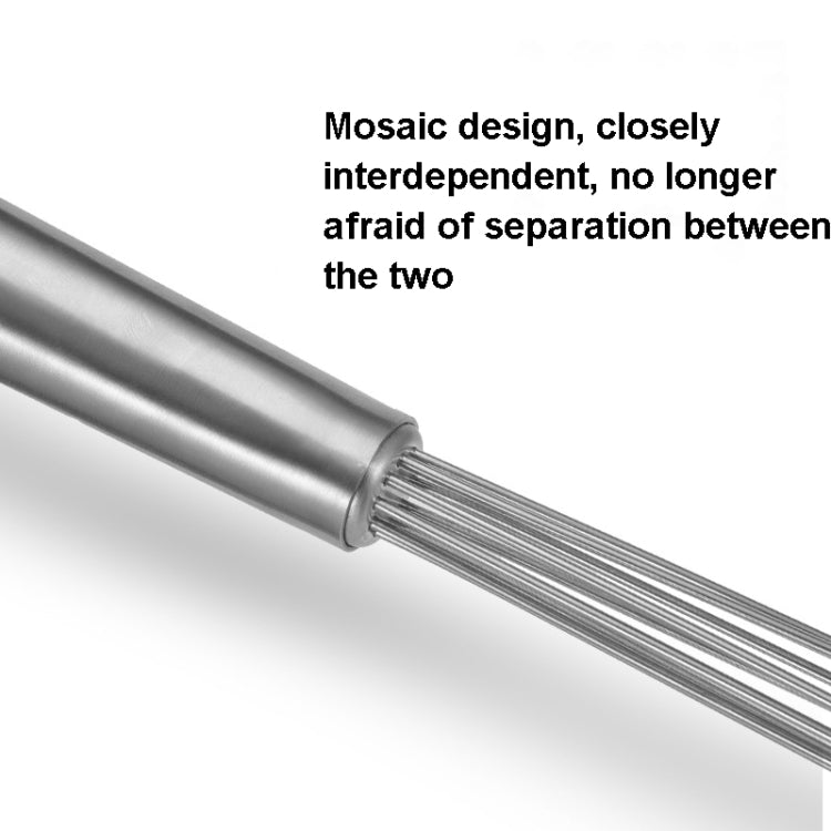 2 PCS Manual Whisk Stainless Steel Glass Bead Egg Whisk Kitchen Household Hand-Held Baking Tools  Type C 12 inch - Stirrer & Squeezer by PMC TechLife | Online Shopping South Africa | PMC TechLife