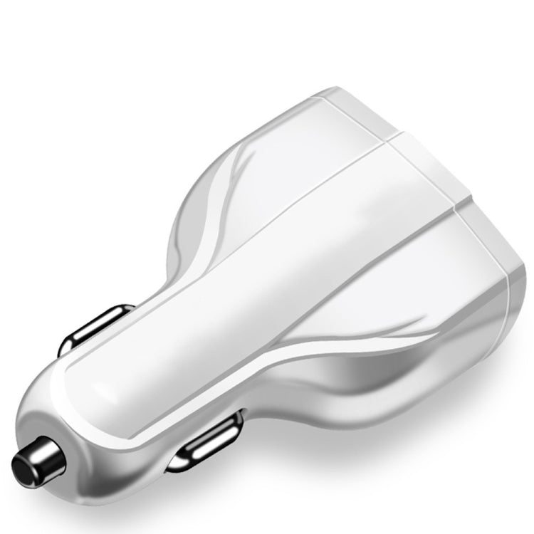 2 PCS QC3.0 Fast Charge Car Charger 3.5A Dual USB With Type-C Interface Output Car Charger(Black) - Car Charger by PMC TechLife | Online Shopping South Africa | PMC TechLife