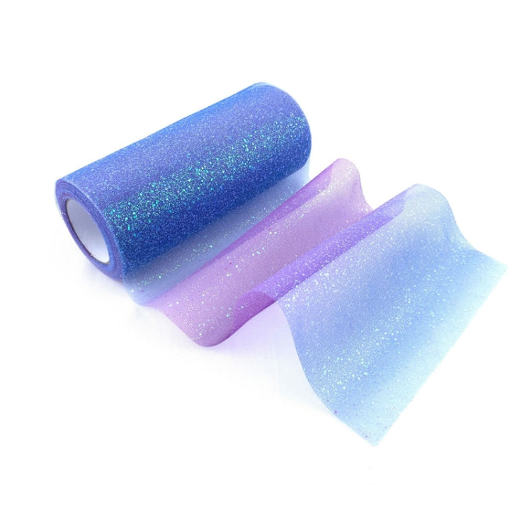 2 PCS Glitter Rainbow Net Yarn Roll for Photo Background / Desktop Decoration / Skirt, Length: 9m, Width: 15cm(ABK4 Blue Purple Gradient Glitter) - DIY Apparel Sewing by PMC Jewellery | Online Shopping South Africa | PMC Jewellery