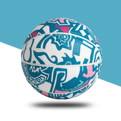 MILACHIC Number 7 Standard Ball Printed Non-Slip Wear-Resistant Outdoor Basketball(Blue) - Balls by MILACHIC | Online Shopping South Africa | PMC Jewellery | Buy Now Pay Later Mobicred