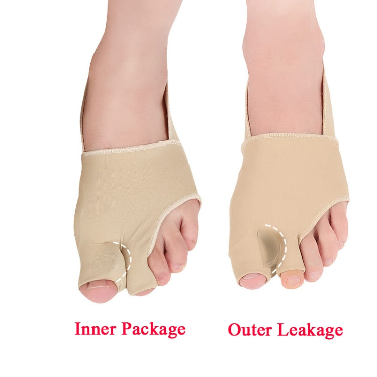 1 Pair Two Toes Split Toe Guard Foot Cover Toe Separation Thumb Varus Correction Foot Cover,Style: Outer Leakage Complexion, Size: L (40-45) - Corrector by PMC Jewellery | Online Shopping South Africa | PMC Jewellery