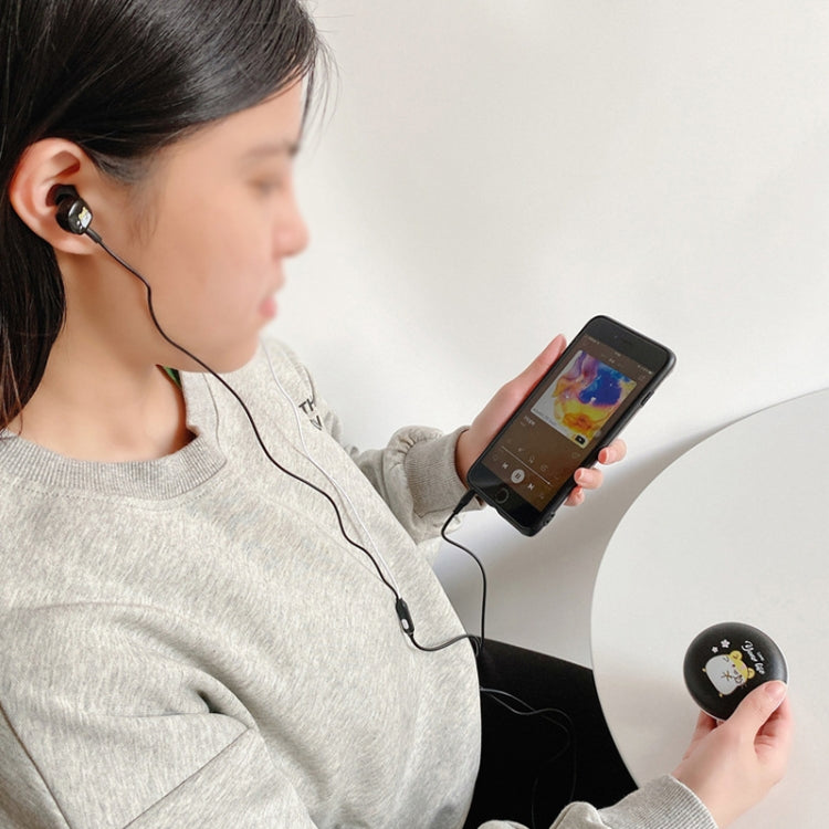 2 Pairs Heavy Bass Wired Headset Mobile Phone Universal Headset with Storage Box & Microphone(Black Rat + Storage Box) - In Ear Wired Earphone by PMC TechLife | Online Shopping South Africa | PMC TechLife